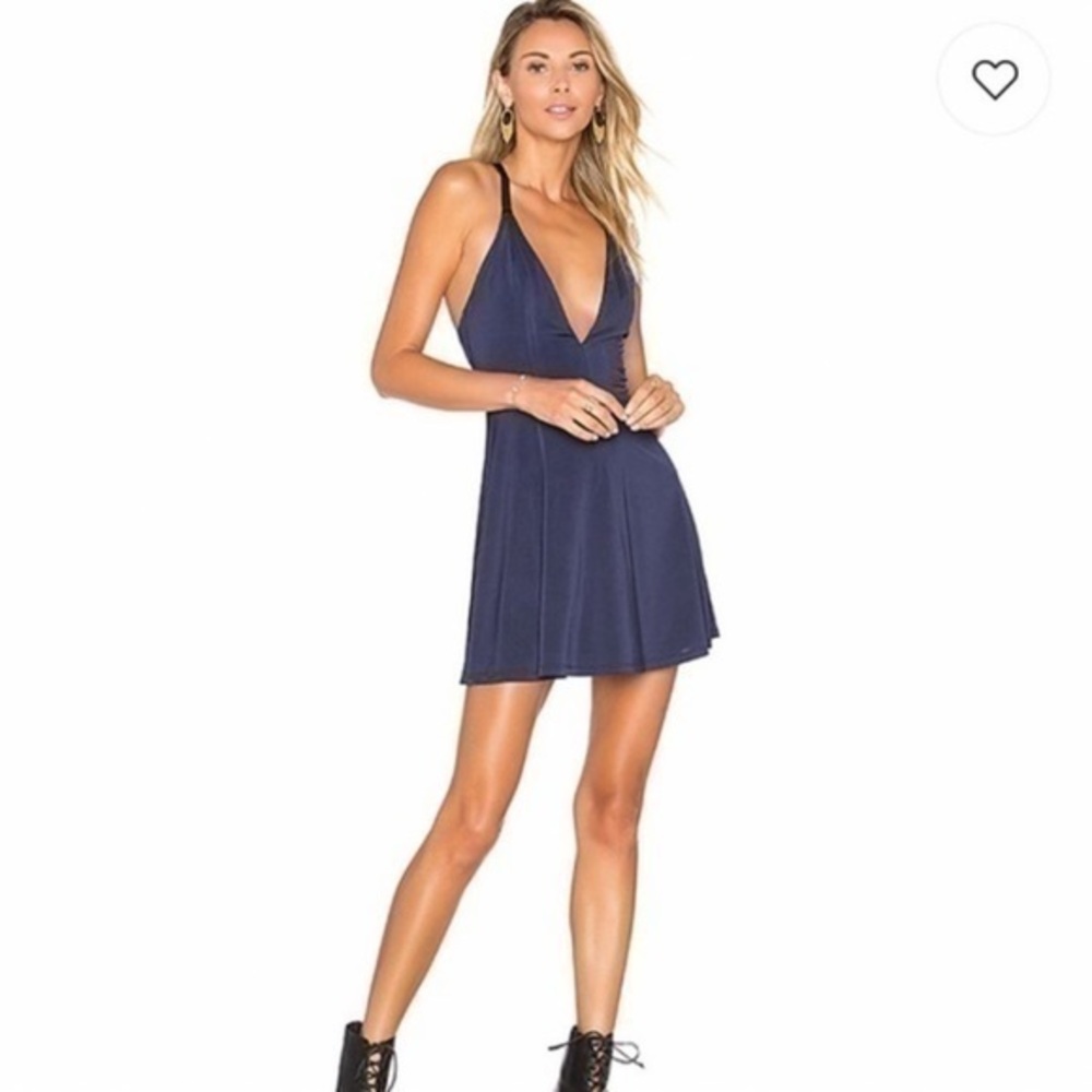 NWT Revolve NBD x Navin Twins Navy Sugar Sugar Mini Dress